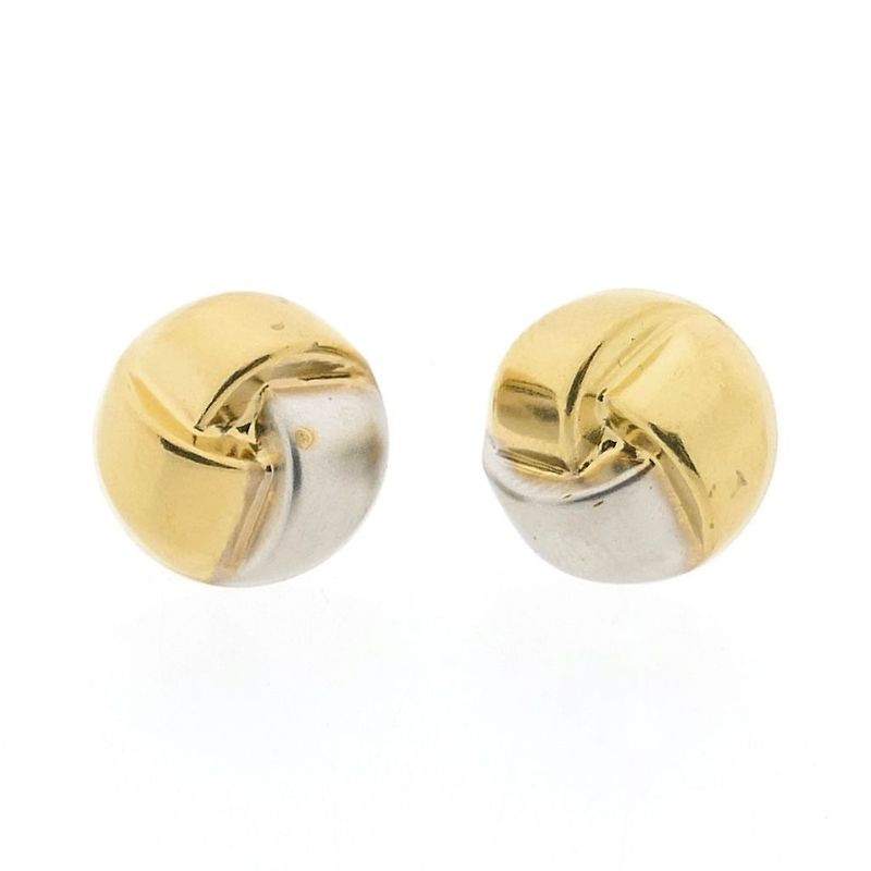 Image 5 of Two-tone gold stud earrings