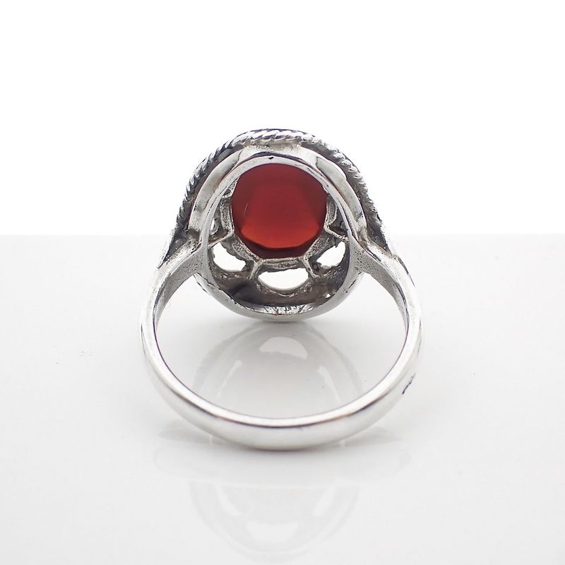 Image 4 of Silver ring with carnelian | Antique