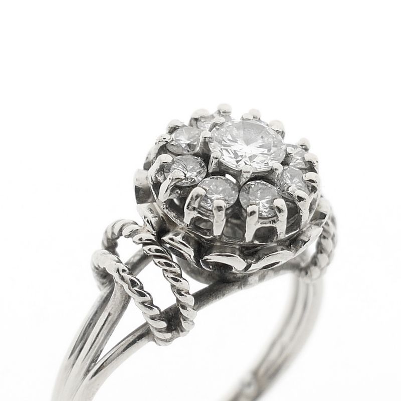 Image 3 of White gold ring set with diamonds