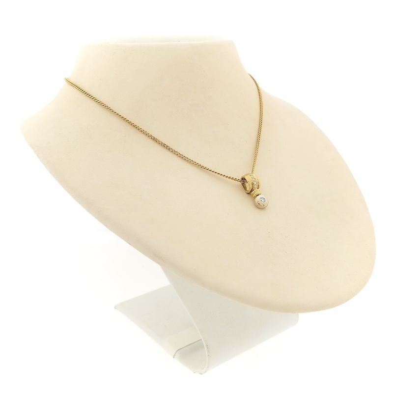 Image 6 of Two-tone gold pendant with diamond | 0.075 ct.