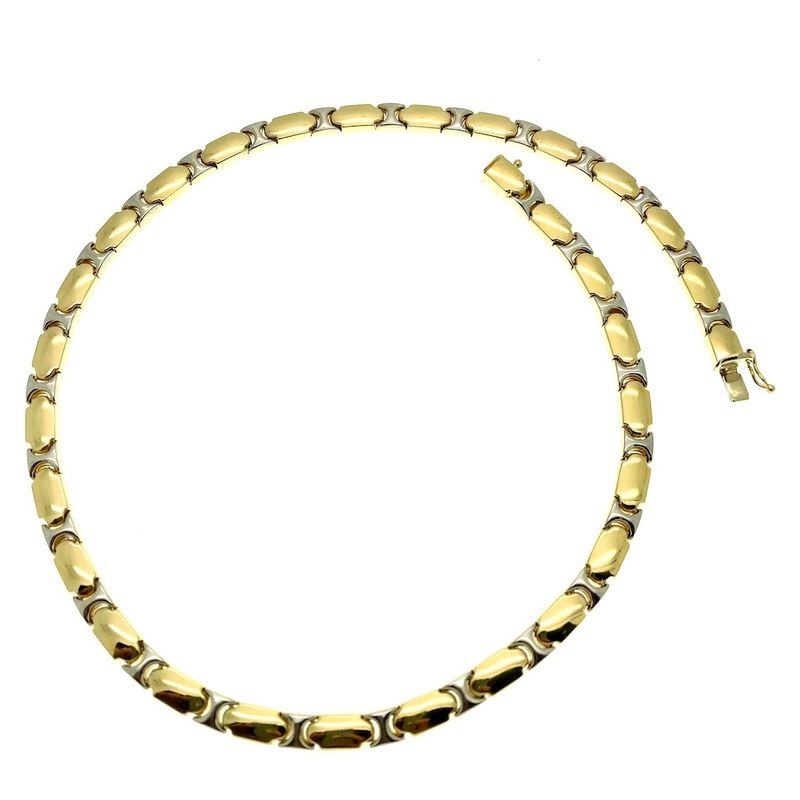 Image 4 of Two-tone gold fantasy link chain | 45 cm