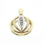 Image 3 of Golden fantasy pendant with diamond 0.03 ct.