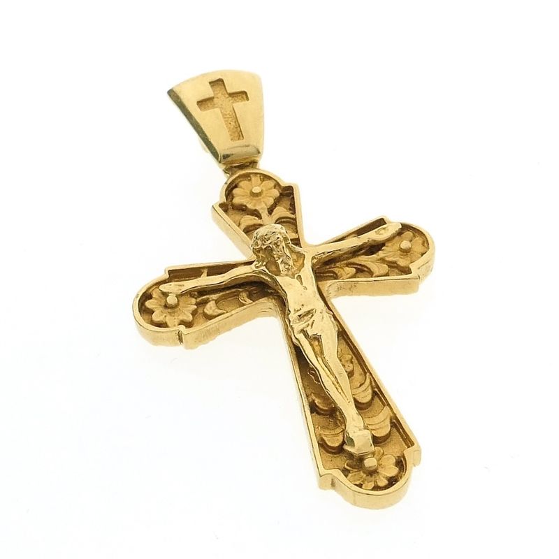 Image 7 of Gold pendant of a cross with corpus