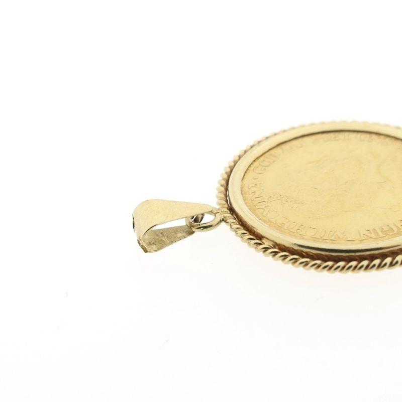 Image 5 of Gold pendant of 10 guilder coin Queen Wilhelmina 1912