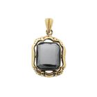 Image 1 of Vintage gold pendant with hematite