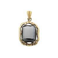 Vintage gold pendant with hematite