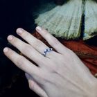 Image 2 of Silver women's ring with zirconia | V-shape