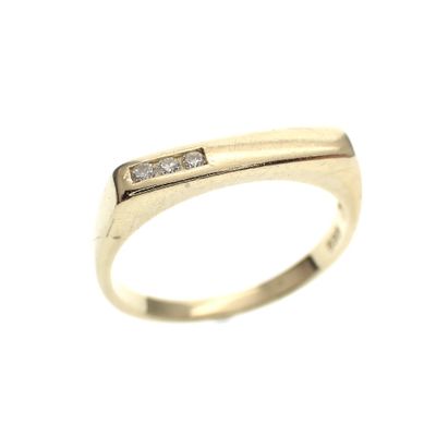 Image 1 of Gold subtle ring with diamonds | 0.03 ct.