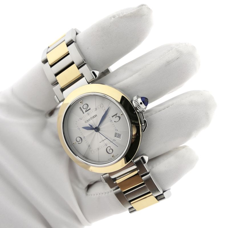 Image 12 of Cartier Pasha De Cartier W2PA0009; 18k gold/steel men's watch