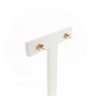 Image 4 of Rose gold stud earrings | Round button