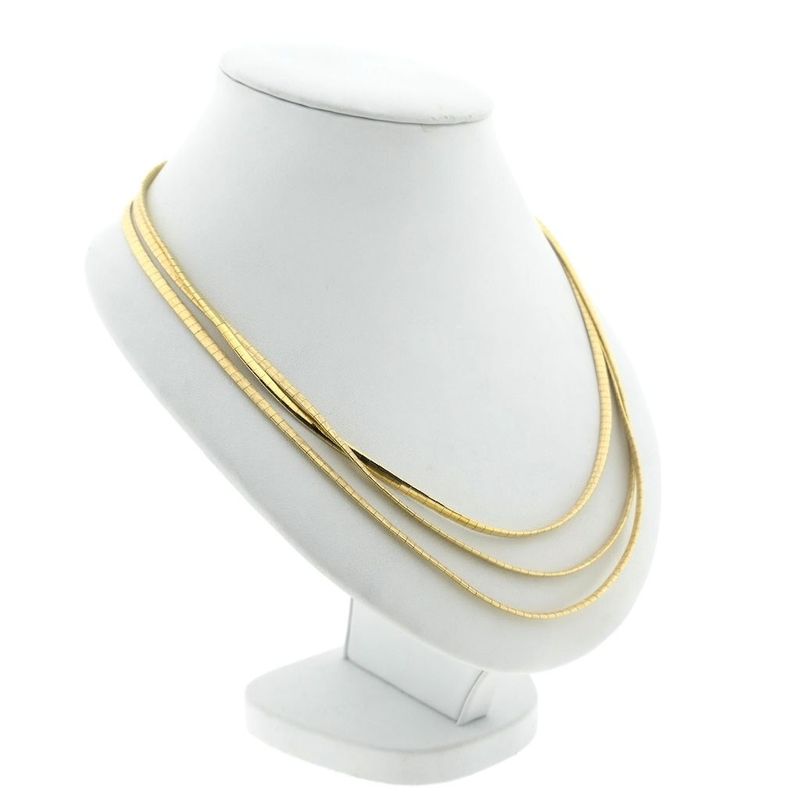 Image 3 of Gold matte Omega link necklace