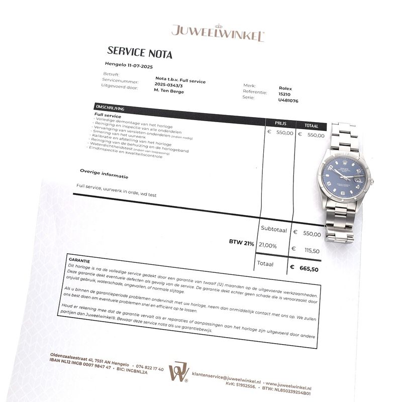 Image 18 of Rolex Date 34mm 15210; Automatic unisex watch