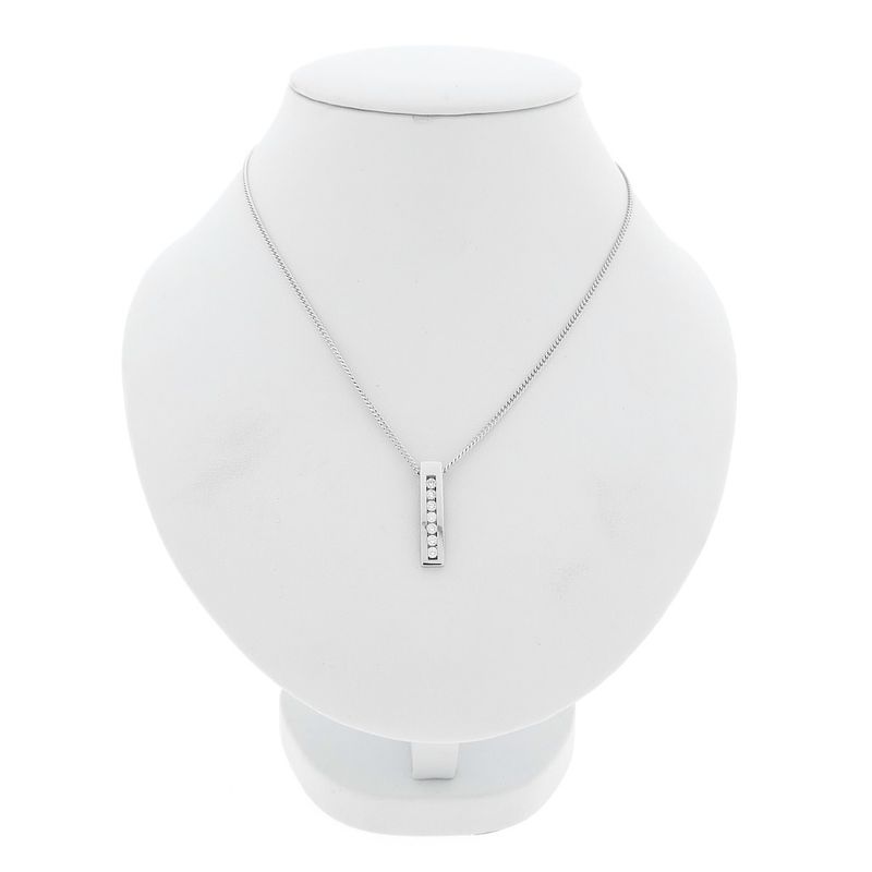 Image 11 of White gold pendant with diamonds; 0.175 ct.