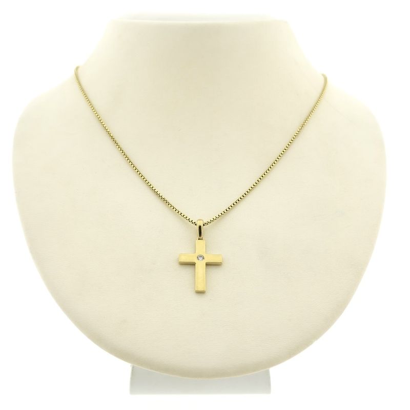 Image 9 of Gold cross with zirconia