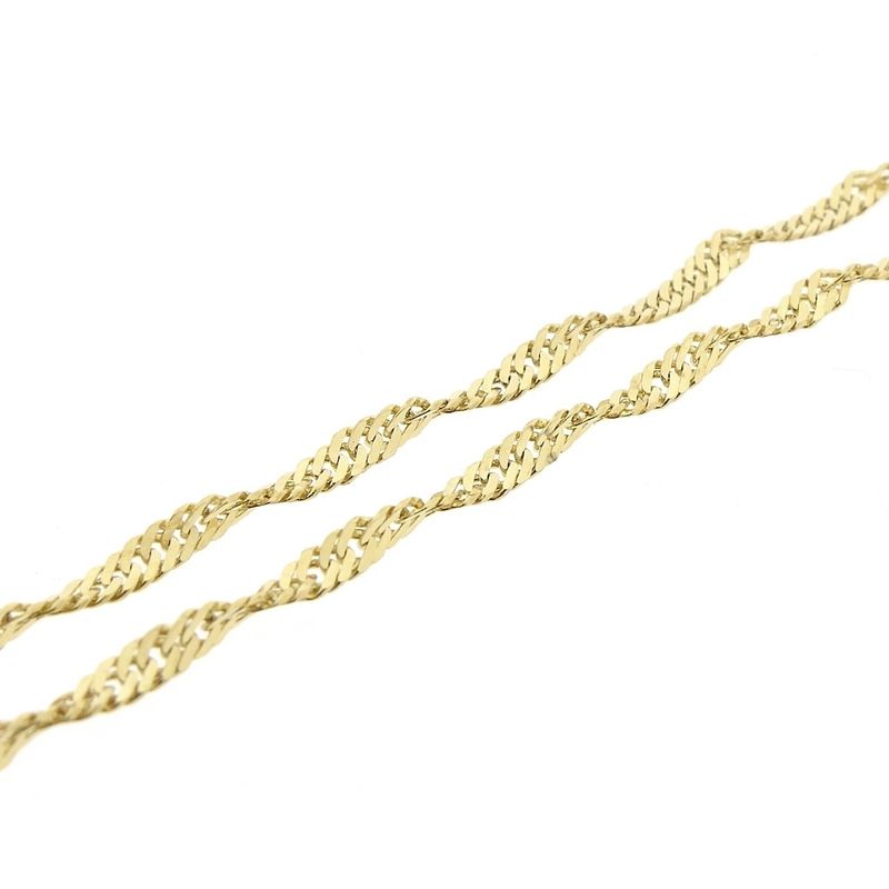 Image 5 of Gold twisted link chain | 40 cm