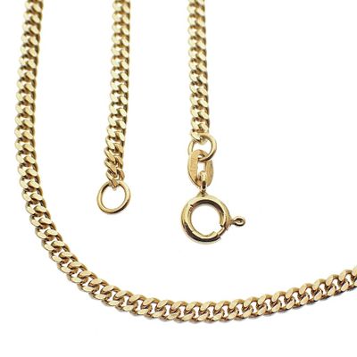 Image 1 of 18K Gold Flat Gourmet Link Chain | 51 cm
