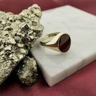 Image 8 of Gold men's ring with carnelian