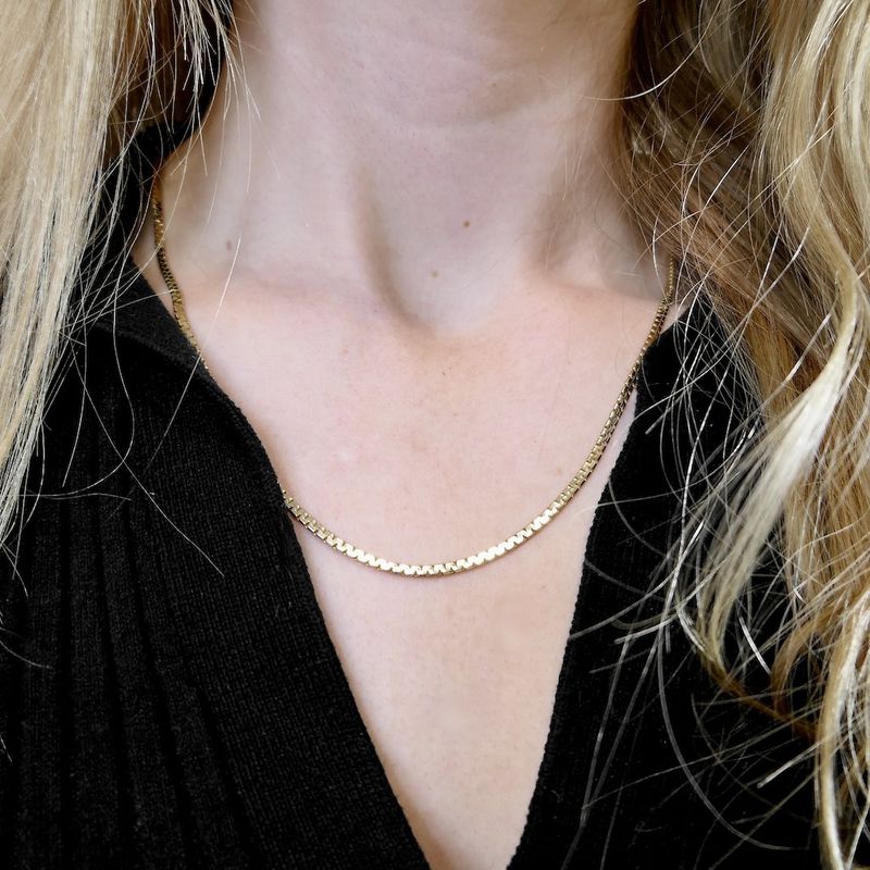 Image 2 of Gold Cardano link necklace | 51 cm