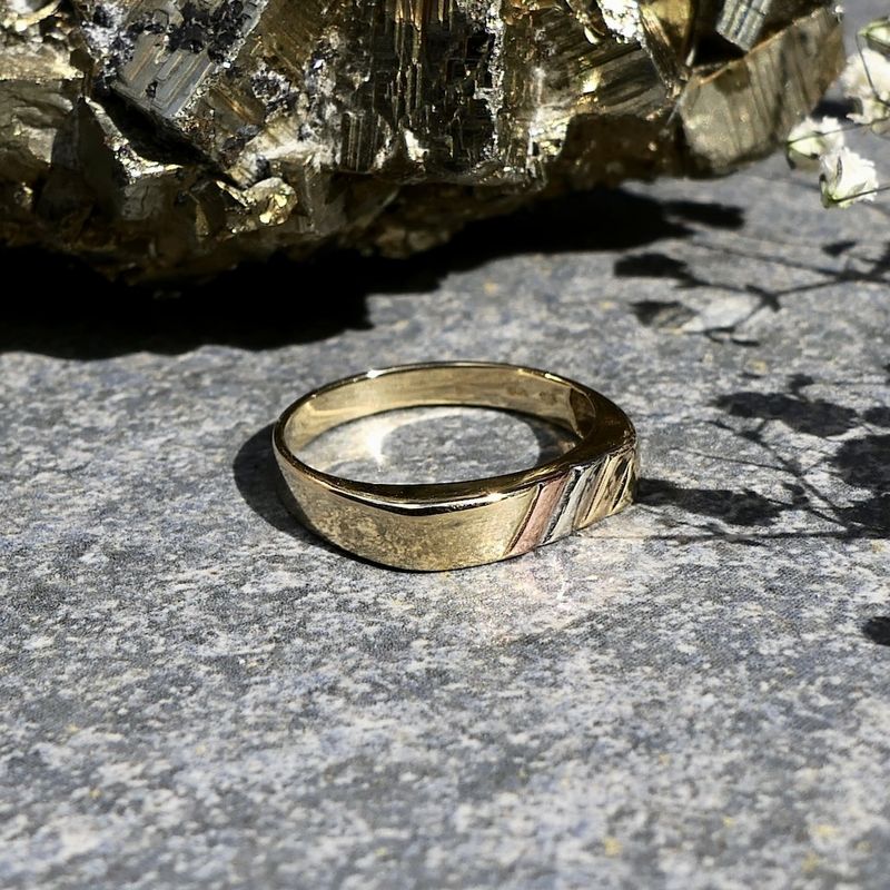 Image 2 of Tricolor gold pinky ring | Men