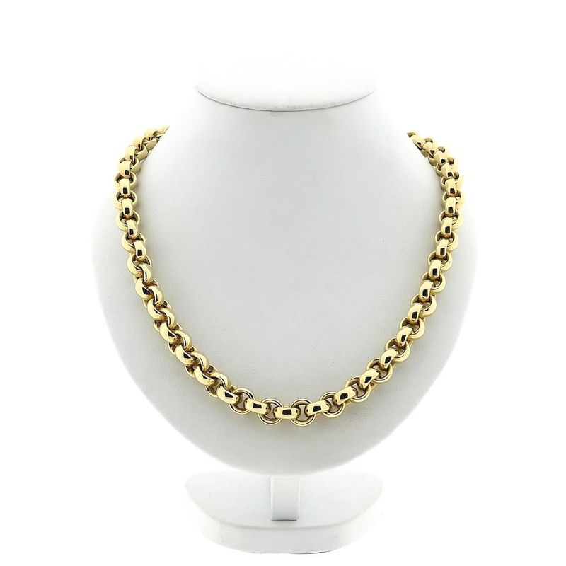 Image 1 of Gold jasseron link necklace