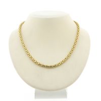 Golden fantasy link necklace | 42 cm