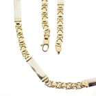 Image 1 of Two-tone gold men's necklace | 61 cm