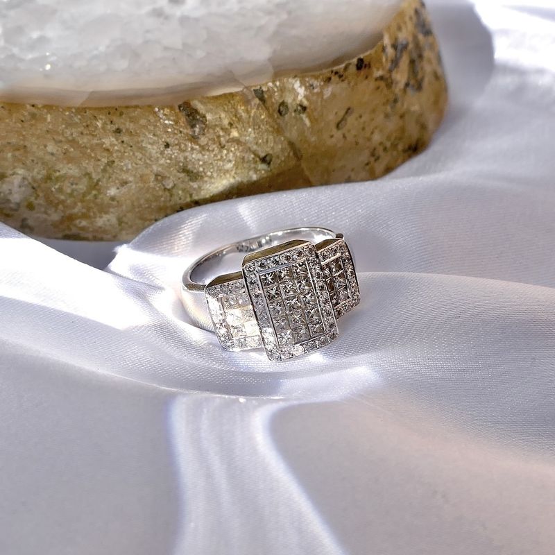 Image 9 of 18K white gold ring with diamonds; Exclusive | 1.17 ct.
