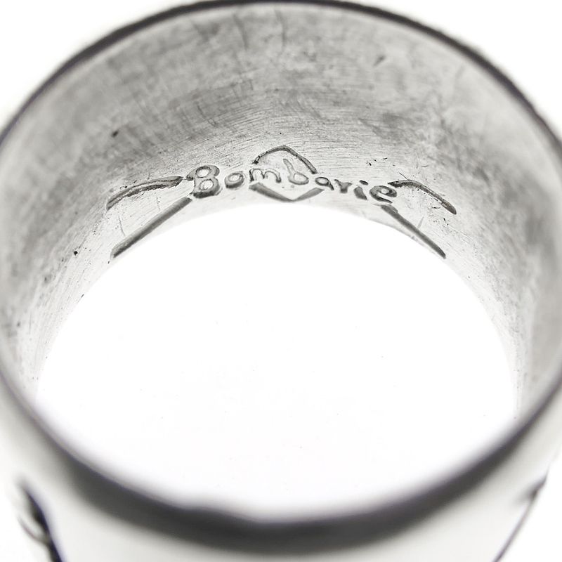 Image 4 of Wide silver ring with runic script; Bombarie