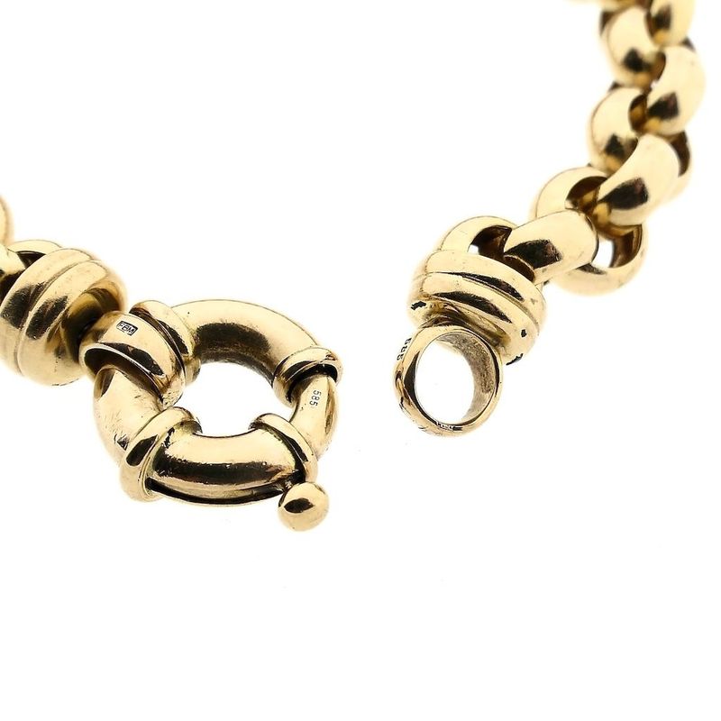 Afbeelding 6 van Gouden jasseron schakelarmband