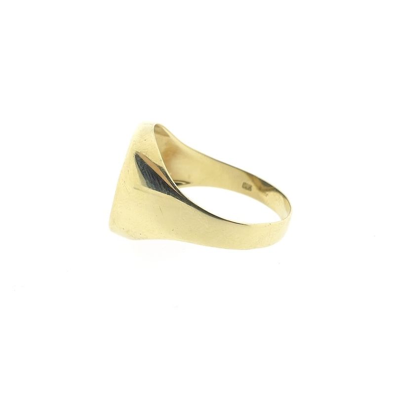 Image 6 of Gold men's signet ring with onyx and diamond | 0.01 ct.