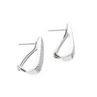 Image 7 of White Gold Earrings with Diamonds; approx. 0.96 ct.