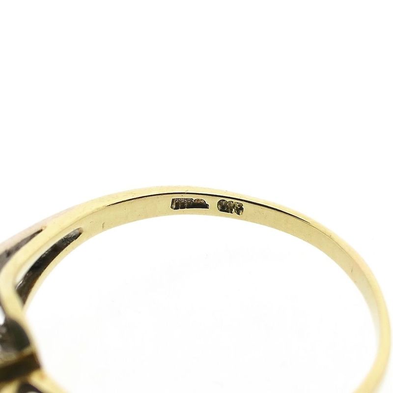 Image 6 of Gold Ring with Sapphire & Diamond; 0.03 ct.