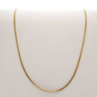 Gold gourmet link chain; 64 cm
