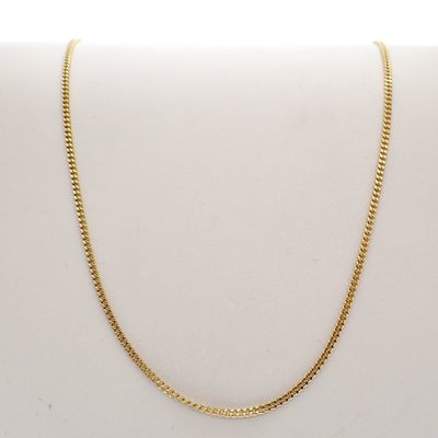 Gold gourmet link chain; 64 cm Image 1 of Gold gourmet link chain; 64 cm