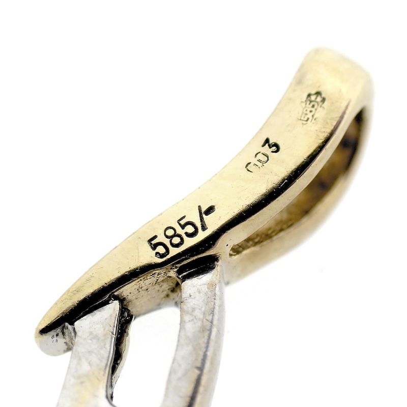 Image 8 of Two-tone fantasy pendant with diamond | 0.03 ct.