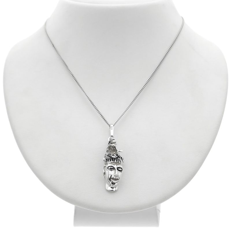 Image 5 of Silver punk style necklace pendant