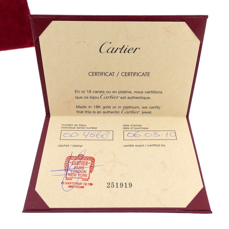 Image 10 of Cartier yellow gold wide ring with diamonds; 0.04 ct.