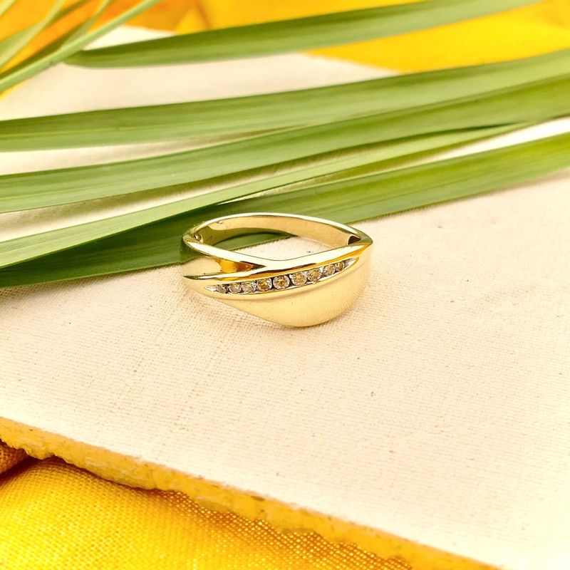 Image 2 of Gold Ring with Zirconia