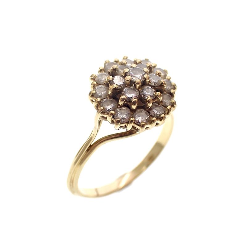 Image 1 of 18-karat exclusive gold cocktail ring with 1.58 ct. diamonds.