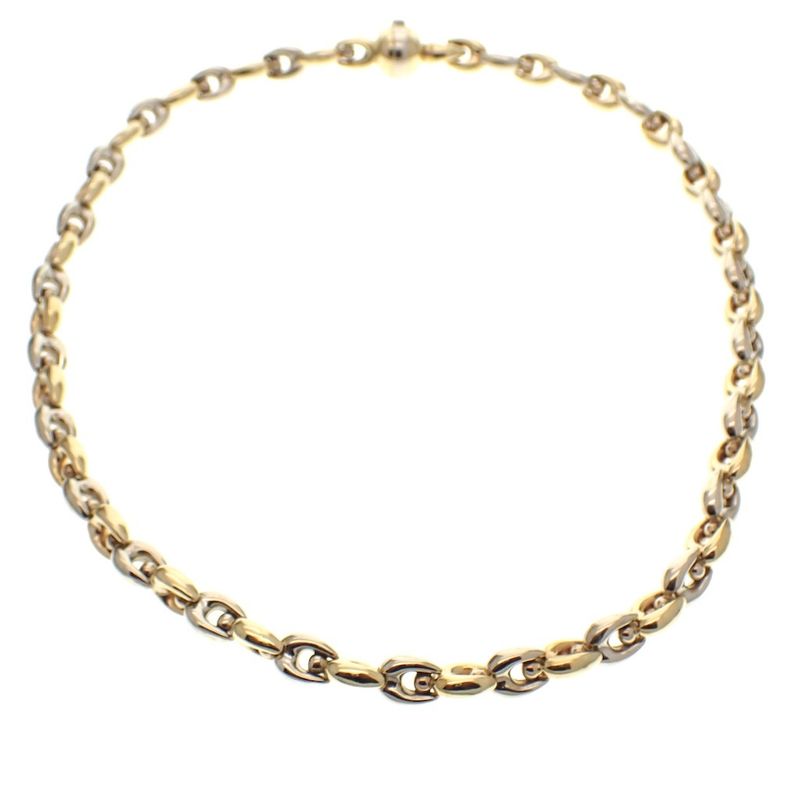 Image 2 of 18K Two-tone gold link necklace | 45 cm