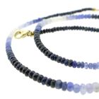 Image 8 of Multi-colored sapphire bead necklace with gold clasp