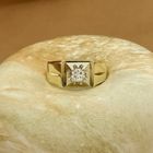 Image 2 of Two-tone gold solitaire ring with diamond | 0.36 ct.
