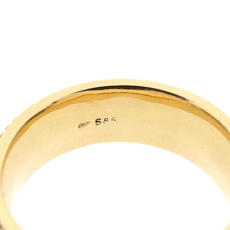 Image 4 of Yellow Gold Men's Ring with Pattern