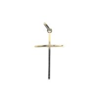 Gold pendant with a subtle cross