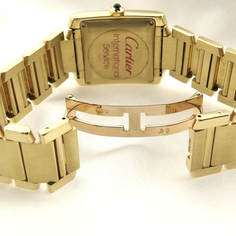 Image 13 of Cartier Tank Française 'Large' 1840; Automatic 18k gold watch