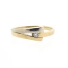 Image 6 of Two-tone gold ring with diamond | 0.03 ct.