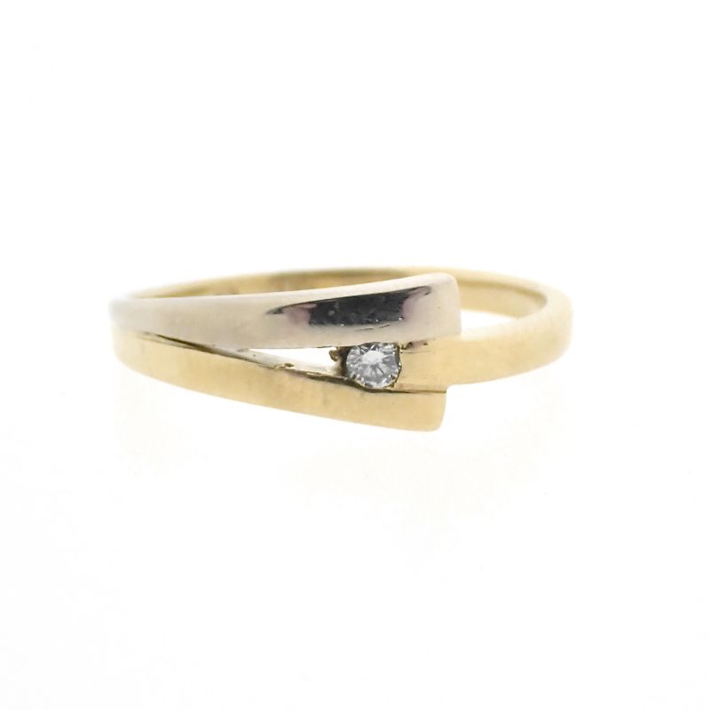 Image 6 of Two-tone gold ring with diamond | 0.03 ct.