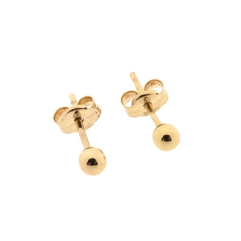 Image 6 of Rose gold stud earrings | Round button