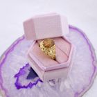 Image 6 of Gold ring with synthetic orange sapphire