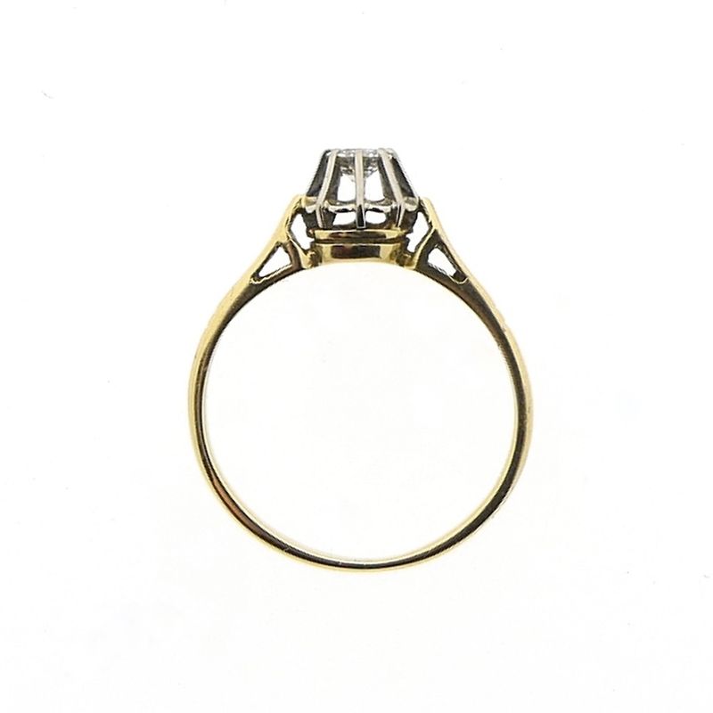 Image 5 of Gold ring with diamond; 0.20 ct.